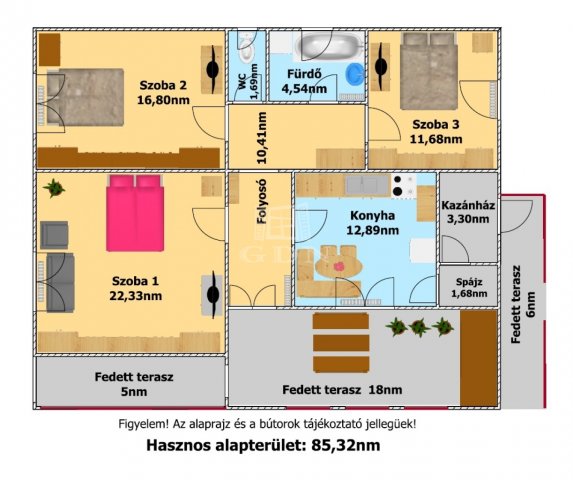Eladó családi ház, Hajdúdorogon 36.5 M Ft, 3 szobás