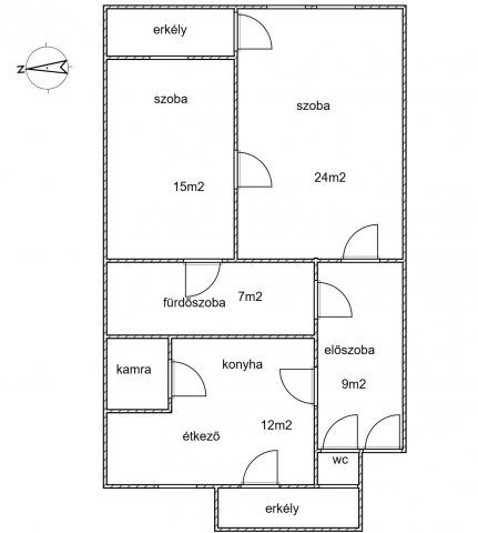 Eladó téglalakás, Nagykanizsán 26.9 M Ft, 2 szobás