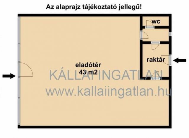 Eladó üzlethelyiség, Nyíregyházán 0.23 M Ft, 1 szobás