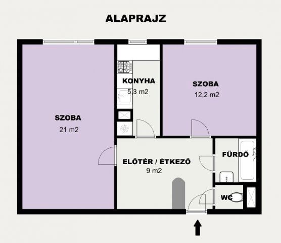 Eladó panellakás, Budapesten, III. kerületben 62.9 M Ft, 2 szobás