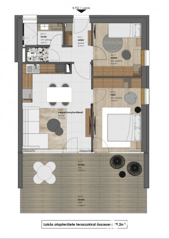 Eladó téglalakás, Badacsonytomajon 95.5 M Ft, 3 szobás