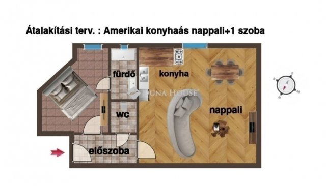 Eladó téglalakás, Budapesten, X. kerületben 47.5 M Ft, 1 szobás