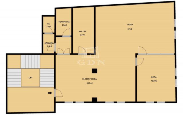 Eladó iroda, Székesfehérvárott 110 M Ft, 3+1 szobás
