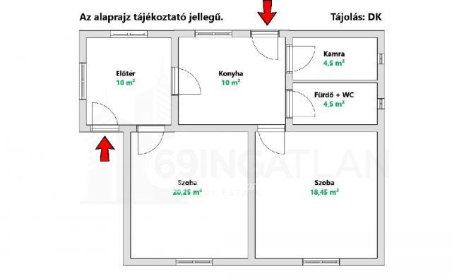 Eladó családi ház, Tiszakeszin 8 M Ft, 2 szobás