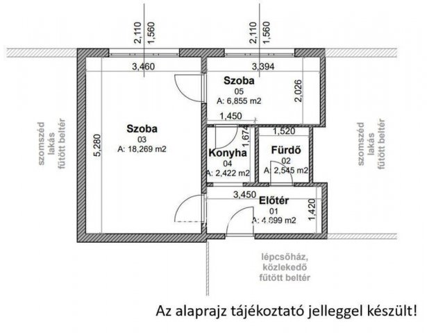 Eladó panellakás, Miskolcon 24.99 M Ft, 1+1 szobás