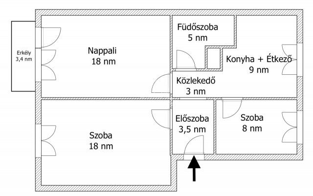 Eladó panellakás, Dunakeszin 78.99 M Ft, 2+1 szobás