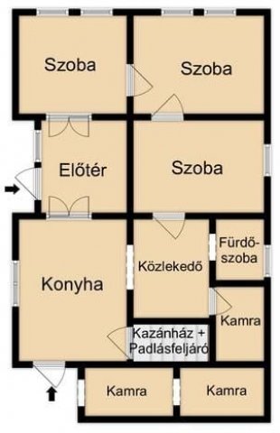 Eladó családi ház, Csabacsűdön 21 M Ft, 3 szobás