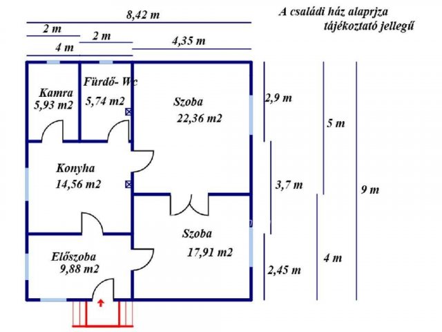 Eladó családi ház, Városföldön 62 M Ft, 2 szobás
