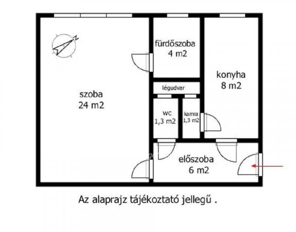 Eladó téglalakás, Budapesten, IV. kerületben 47 M Ft, 1 szobás