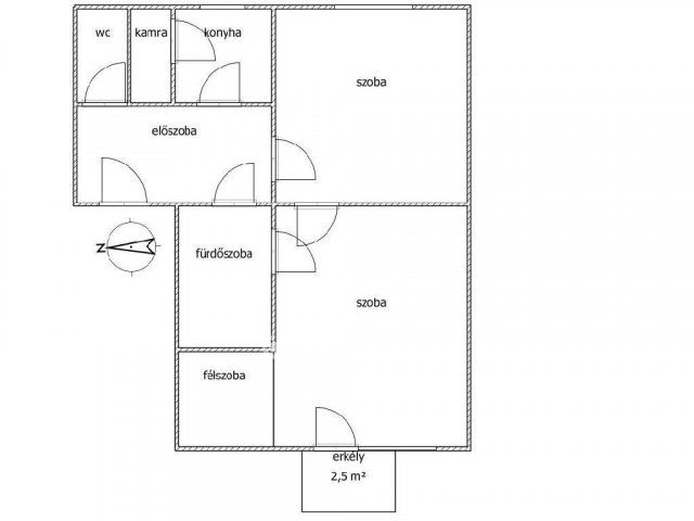 Eladó téglalakás, Pécsett 54.9 M Ft, 2+1 szobás