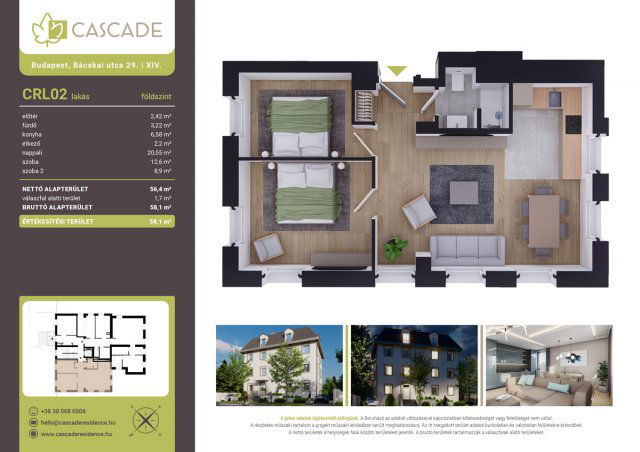 Eladó téglalakás, Budapesten, XIV. kerületben, Bácskai utcában