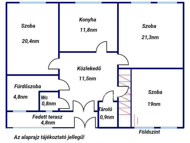 Eladó téglalakás, Kisújszálláson 16 M Ft, 4+1 szobás