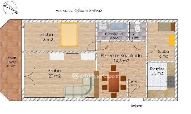 Eladó téglalakás, Monoron 54.9 M Ft, 2+1 szobás