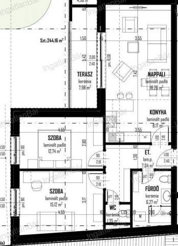 Eladó téglalakás, Debrecenben 118 M Ft, 3 szobás