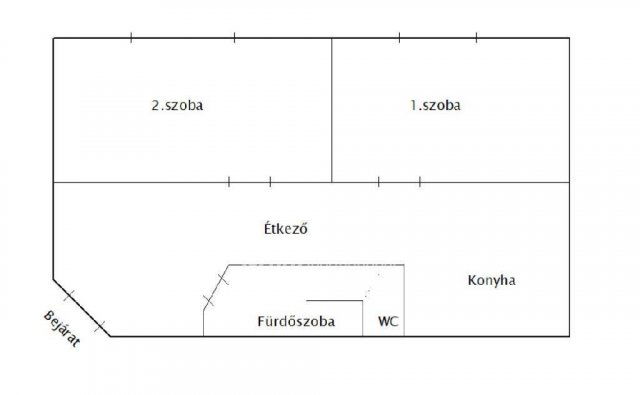 Eladó téglalakás, Nyíregyházán 32.5 M Ft, 2 szobás