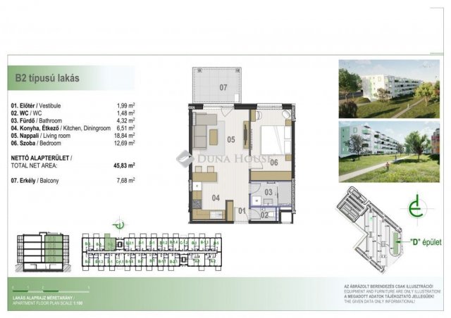 Eladó téglalakás, Debrecenben 64.571 M Ft, 2 szobás