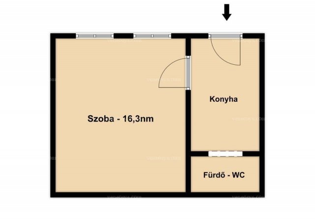 Eladó téglalakás, Budapesten, VI. kerületben 44.9 M Ft, 1 szobás