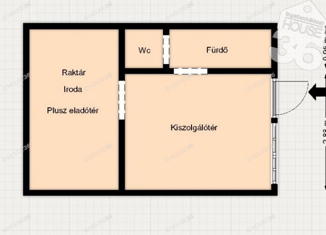 Eladó üzlethelyiség, Kecskeméten 22.9 M Ft, 2 szobás