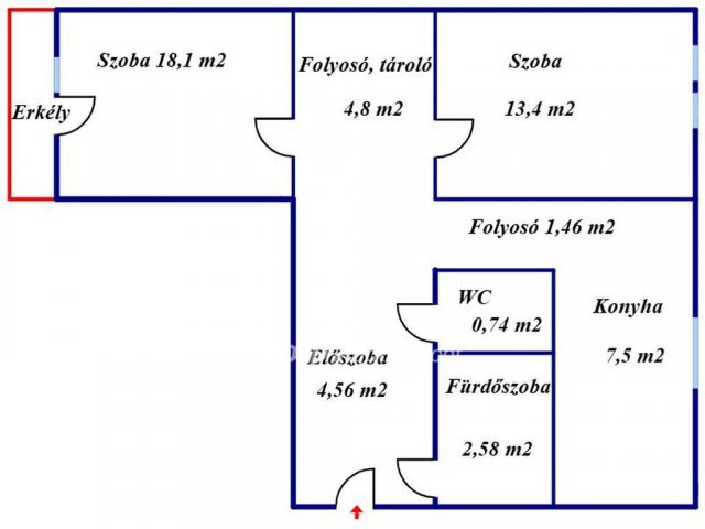 Eladó panellakás, Miskolcon 31.9 M Ft, 2 szobás