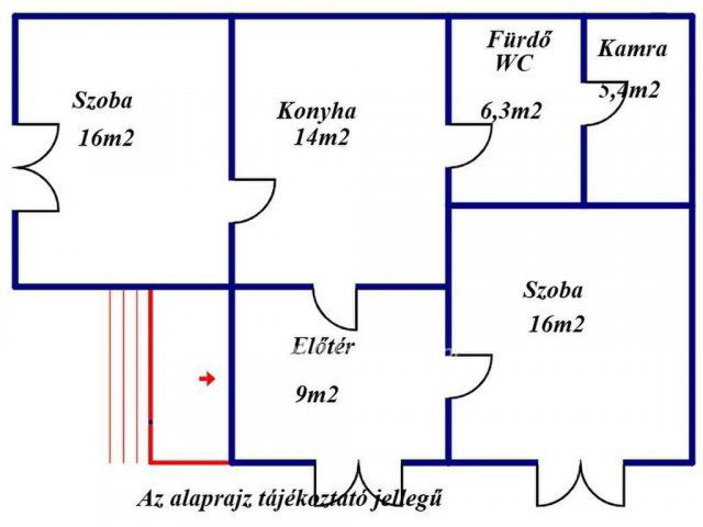 Eladó családi ház, Abasáron 25 M Ft, 2 szobás