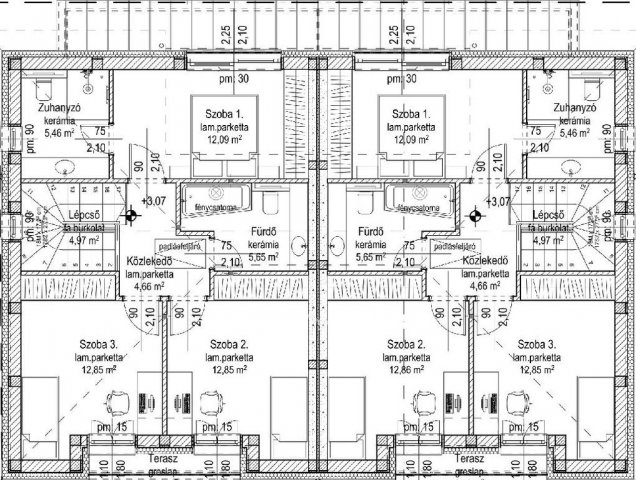 Eladó ikerház, Budapesten, X. kerületben 134.9 M Ft, 4+1 szobás