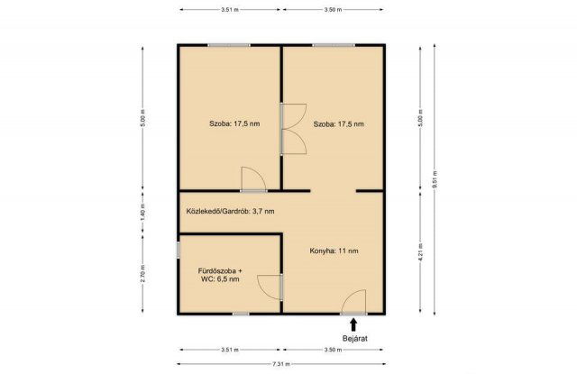 Eladó téglalakás, Budapesten, XIII. kerületben 63 M Ft, 2 szobás