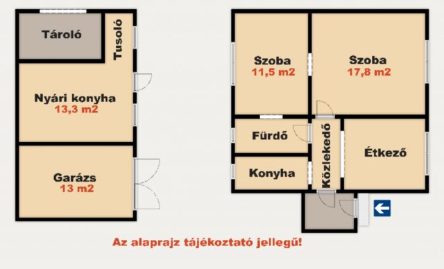 Eladó családi ház, Kiskunhalason 29.9 M Ft, 2 szobás