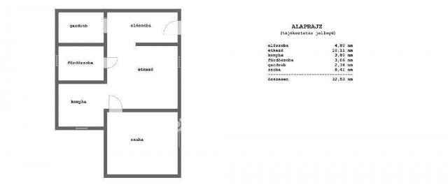 Eladó nyaraló, Lipóton 26 M Ft, 1 szobás / költözzbe.hu