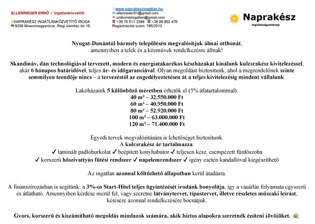 Eladó családi ház, Mosonmagyaróváron 63 M Ft, 4 szobás