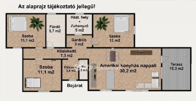 Eladó családi ház, Győrszemerén 95.9 M Ft, 4 szobás