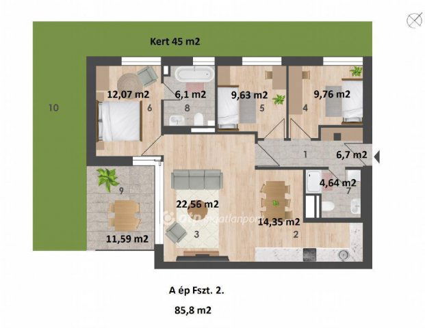 Eladó téglalakás, Budapesten, XIV. kerületben 162 M Ft, 4 szobás