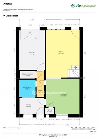 Eladó téglalakás, Pápán 68.9 M Ft, 3+1 szobás