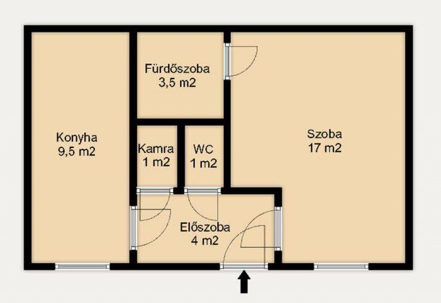 Eladó téglalakás, Budapesten, VI. kerületben 49.9 M Ft, 1 szobás