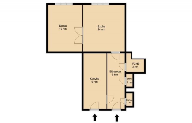 Eladó téglalakás, Budapesten, VIII. kerületben 73.5 M Ft