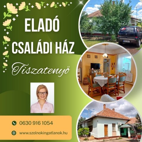 Eladó családi ház, Tiszatenyőn 23.8 M Ft, 3 szobás