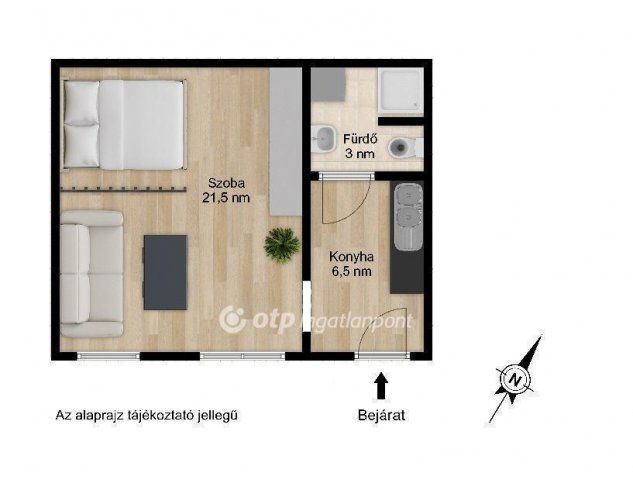 Eladó téglalakás, Budapesten, VII. kerületben 56 M Ft, 1 szobás