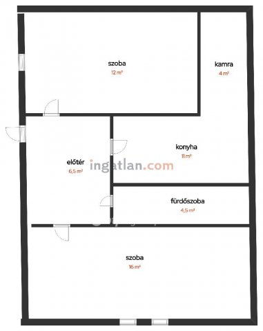 Eladó családi ház, Tapolcán 34.9 M Ft, 2 szobás