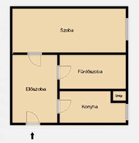 Eladó téglalakás, Oroszlányban 28 M Ft, 1 szobás