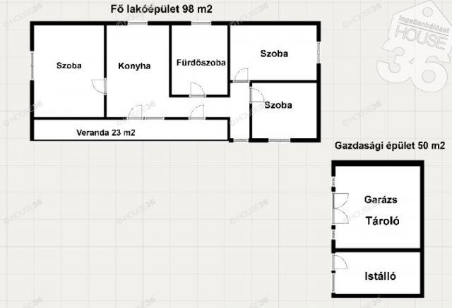 Eladó mezogazdasagi ingatlan, Fülöpházán 34.9 M Ft, 3 szobás