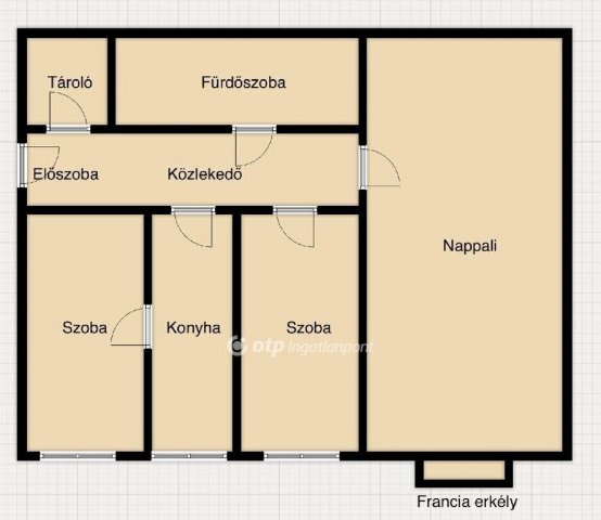 Eladó téglalakás, Miskolcon 34.99 M Ft, 2+1 szobás