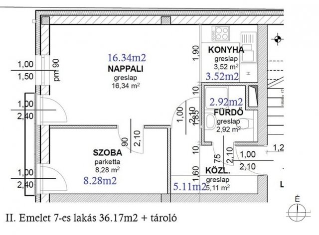 Eladó téglalakás, Érden 46.99 M Ft, 2 szobás