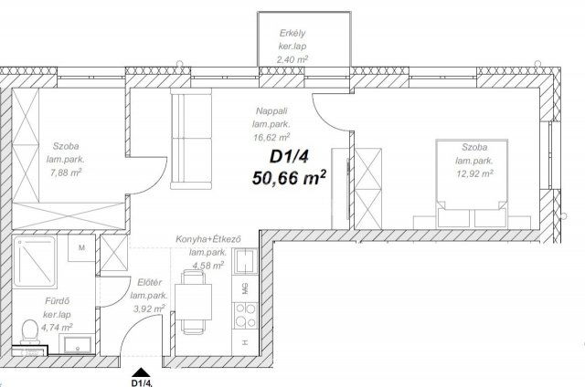 Eladó téglalakás, Mendén 49.9 M Ft, 2+1 szobás