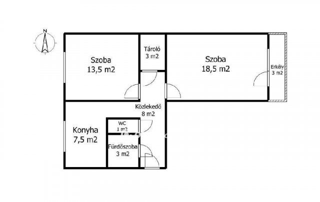 Eladó panellakás, Miskolcon 27.9 M Ft, 2 szobás