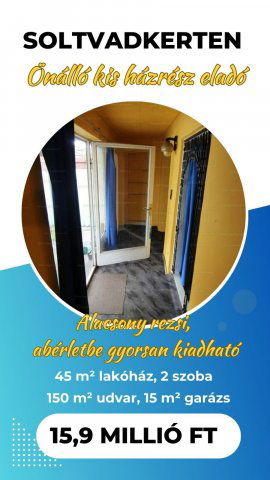 Eladó ikerház, Soltvadkerten 15.9 M Ft, 2 szobás