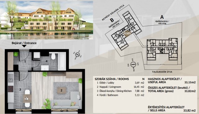 Eladó téglalakás, Veresegyházon 50.73 M Ft, 1 szobás