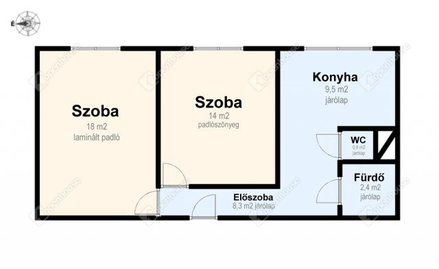 Eladó panellakás, Miskolcon 27.9 M Ft, 2 szobás