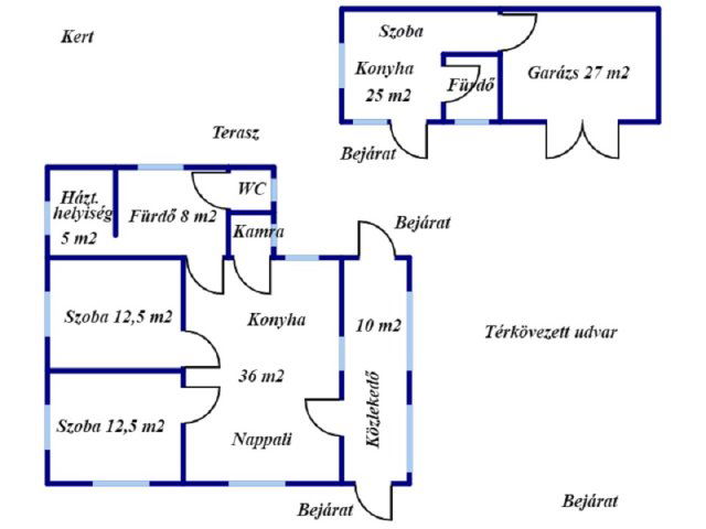 Eladó családi ház, Vácegresen 89.9 M Ft, 2 szobás