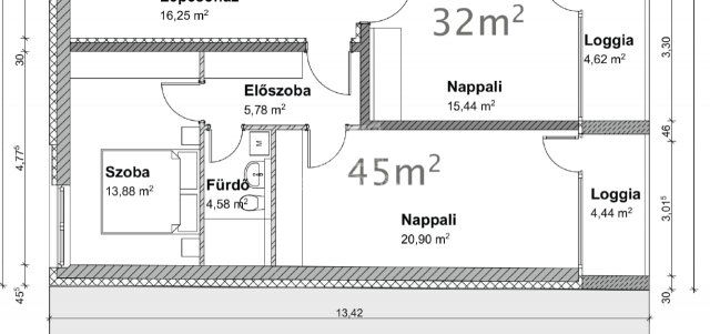 Eladó téglalakás, Pécsett 52.9 M Ft, 2 szobás