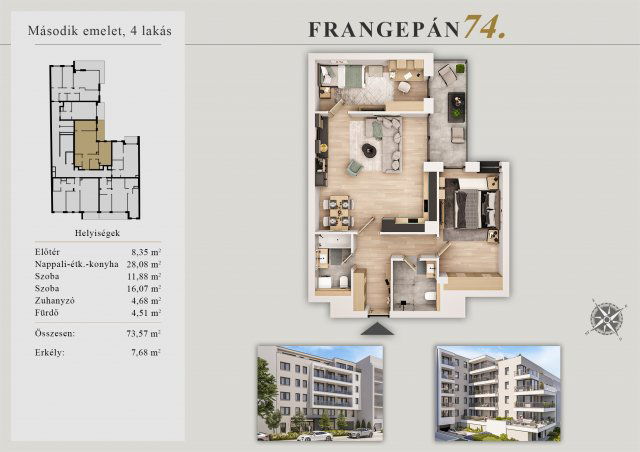 Eladó téglalakás, XIII. kerületben, Frangepán utcában
