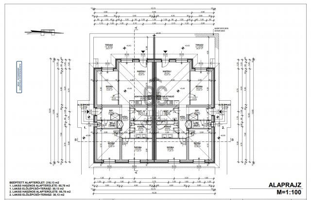 Eladó ikerház, Bocskaikerten 71.3 M Ft, 4 szobás